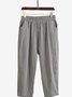 Damen Elastische Taille H-Linie Haremshosen Täglich Ausgehen Hose Lässig Baumwolle Unifarben Frühling/Herbst Hose