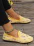 Alle Jahreszeiten Unifarben Segeltuch Lässig Flache Schuhe
