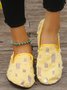 Alle Jahreszeiten Unifarben Segeltuch Lässig Flache Schuhe
