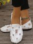 Alle Jahreszeiten Unifarben Segeltuch Lässig Flache Schuhe