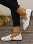 Alle Jahreszeiten Unifarben Segeltuch Lässig Flache Schuhe