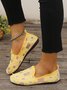 Alle Jahreszeiten Unifarben Segeltuch Lässig Flache Schuhe
