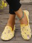 Alle Jahreszeiten Unifarben Segeltuch Lässig Flache Schuhe