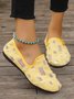 Alle Jahreszeiten Unifarben Segeltuch Lässig Flache Schuhe