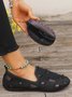 Alle Jahreszeiten Unifarben Segeltuch Lässig Flache Schuhe