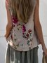 Damen Ärmellos Tanktop Oberteile Leibchen Sommer Geblümt Rundhals Täglich Ausgehen Lässig Oberteile Wie die Abbildung zeigt