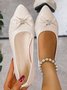 Lässig Alle Jahreszeiten PU Unifarben Flache Schuhe