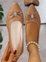 Lässig Alle Jahreszeiten PU Unifarben Flache Schuhe