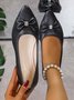 Lässig Alle Jahreszeiten PU Unifarben Flache Schuhe