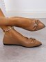 Lässig Alle Jahreszeiten PU Unifarben Flache Schuhe