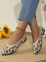 Lässig Textil Leopard Flache Schuhe