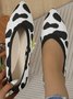 Lässig Textil Leopard Flache Schuhe