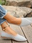 Alle Jahreszeiten Textil Lässig Unifarben Flache Schuhe