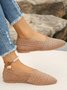 Alle Jahreszeiten Textil Lässig Unifarben Flache Schuhe