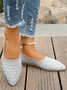 Alle Jahreszeiten Textil Lässig Unifarben Flache Schuhe