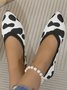 Lässig Textil Leopard Flache Schuhe
