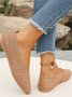 Alle Jahreszeiten Textil Lässig Unifarben Flache Schuhe