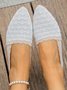 Alle Jahreszeiten Textil Lässig Unifarben Flache Schuhe