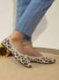 Lässig Textil Leopard Flache Schuhe