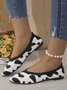 Lässig Textil Leopard Flache Schuhe