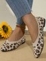 Lässig Textil Leopard Flache Schuhe