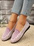 Textil Alle Jahreszeiten Ethnisch Flache Schuhe
