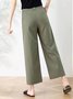 Damen Unifarben Lang Hose Lässig Frühling/Herbst Hose
