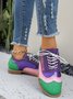 Alle Jahreszeiten PU Geblümt Flache Schuhe