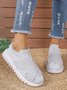 Textil Unifarben Lässig Flyknit Sneakers