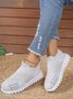 Textil Unifarben Lässig Flyknit Sneakers
