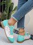 Alle Jahreszeiten PU Geblümt Flache Schuhe