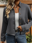 Damen Frühling/Herbst Oberbekleidung Lässig Unifarben Schal Jacke