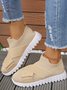 Textil Unifarben Lässig Flyknit Sneakers