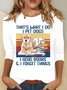 Damen Langarm T-Shirts T-Shirt Frühling/Herbst Unifarben Baumwolle Rundhals Täglich Ausgehen Lässig Oberteile