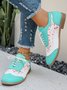 Alle Jahreszeiten PU Geblümt Flache Schuhe