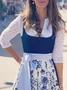 Dirndl Oktoberfest Kostüm Geblümt Spitze Party Festliche Kleider Damen Wiesn Bier Outfit