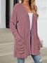 Damen Frühling/Herbst Oberbekleidung Lässig Unifarben Schal Jacke