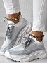 Lässig Unifarben Alle Jahreszeiten Flyknit Sneakers