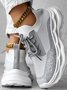 Lässig Unifarben Alle Jahreszeiten Flyknit Sneakers