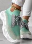Lässig Unifarben Alle Jahreszeiten Flyknit Sneakers