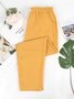 Damen Unifarben Knöchelhose Elastische Taille Hose Lässig Frühling/Herbst Hose