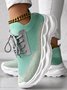 Lässig Unifarben Alle Jahreszeiten Flyknit Sneakers
