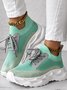 Lässig Unifarben Alle Jahreszeiten Flyknit Sneakers