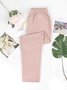 Damen Unifarben Knöchelhose Elastische Taille Hose Lässig Frühling/Herbst Hose
