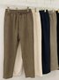 Damen Unifarben Knöchelhose Elastische Taille Hose Lässig Frühling/Herbst Hose