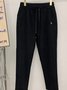 Damen Unifarben Knöchelhose Elastische Taille Hose Lässig Frühling/Herbst Hose