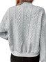 Damen Frühling/Herbst Oberbekleidung Lässig Reißverschluss Unifarben Langarm Jacke