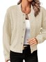 Damen Frühling/Herbst Oberbekleidung Lässig Reißverschluss Unifarben Langarm Jacke