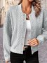 Damen Frühling/Herbst Oberbekleidung Lässig Reißverschluss Unifarben Langarm Jacke