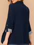 Damen Frühling/Herbst Oberbekleidung Lässig Farbblock Langarm Regelmäßig Blazer